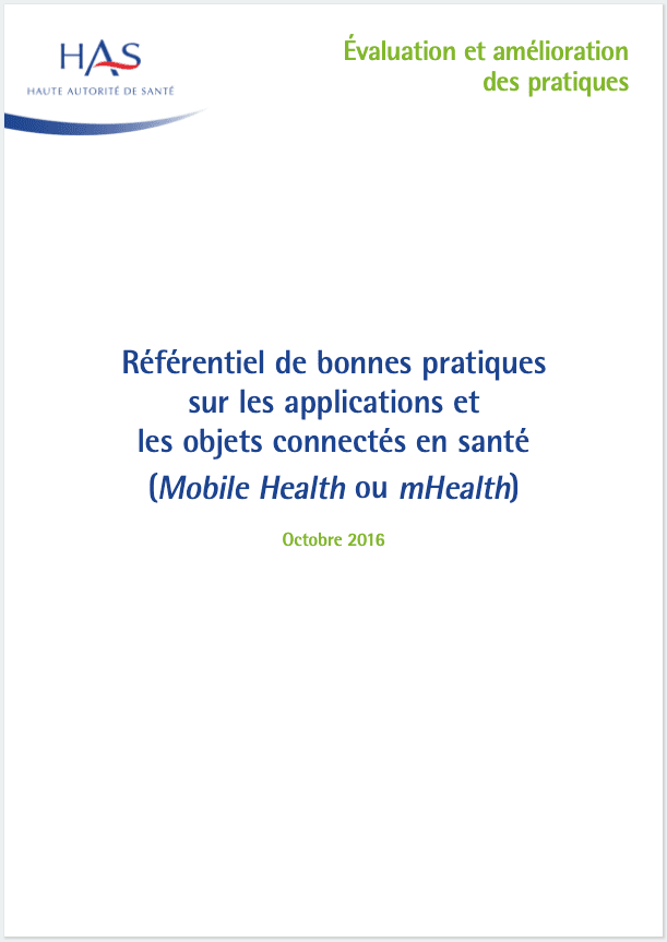 Référentiel de bonnes pratiques sur les applications et les objets connectés en santé (Mobile Health ou mHealth)