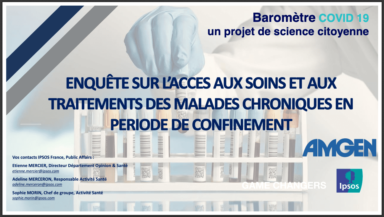 Enquête sur l'accès aux soins et aux traitements des malades chroniques en période de confinement